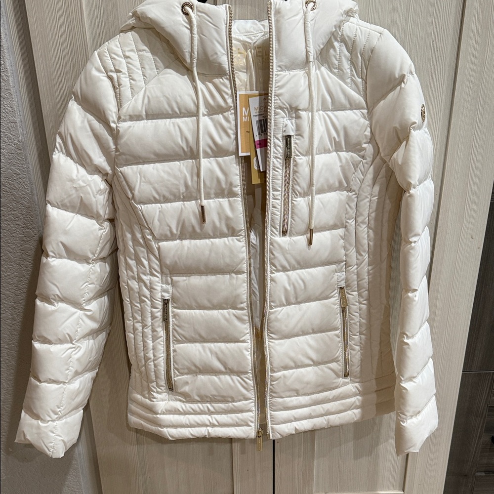 Michael Kors Cream Packable Down Jacket